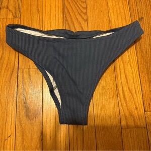 Blue bikini bottoms ribbed size medium